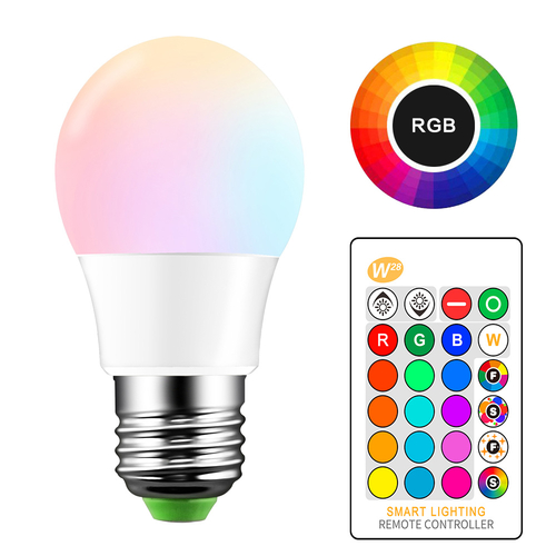 IR Remote Control RGBW LED Bulb E27 Color Changing