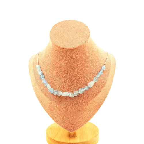 Aquamarine from Brazil 20 beads necklace.