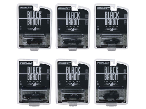 Black Bandit Series 20, Set of 6 Cars 1/64 Diecast Models by