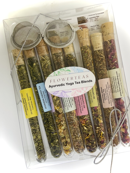 Assorted Tea Blends in Test Tubes Gift Set Sampler Kit 