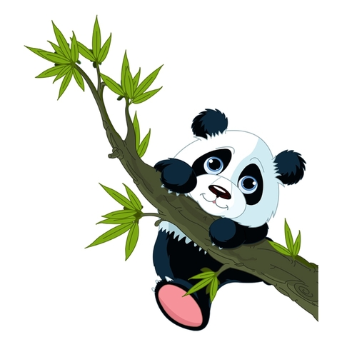 1PCS Car Stickers Panda is climbing the Tree car