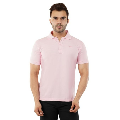 Regular Fit Cotton Polo Tshirt for Men (Size-S) (Color-PEACH)