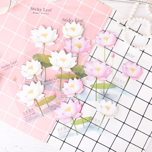 1Pcs Flowers Label Memo Pad Sticky Notes School N