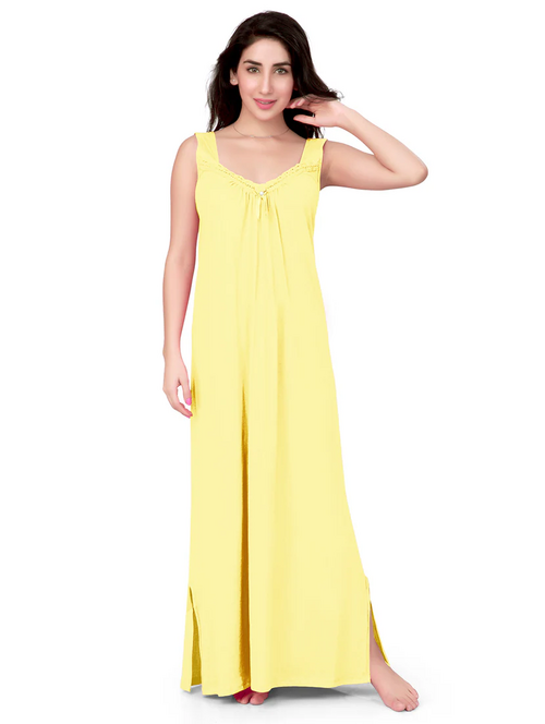 v-neck lace detail nighty