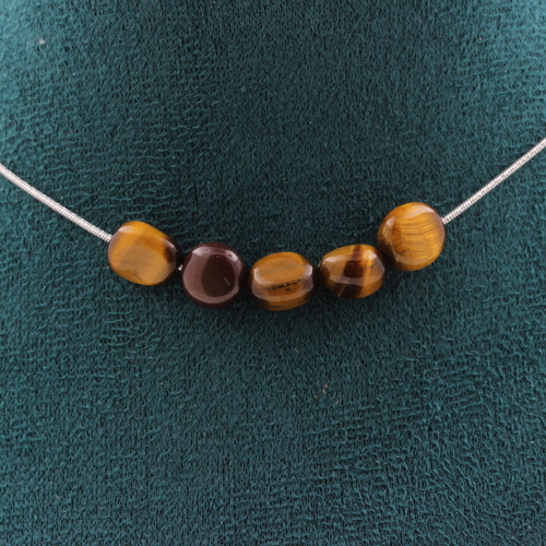 Tiger's Eye from South Africa 5 beads necklace