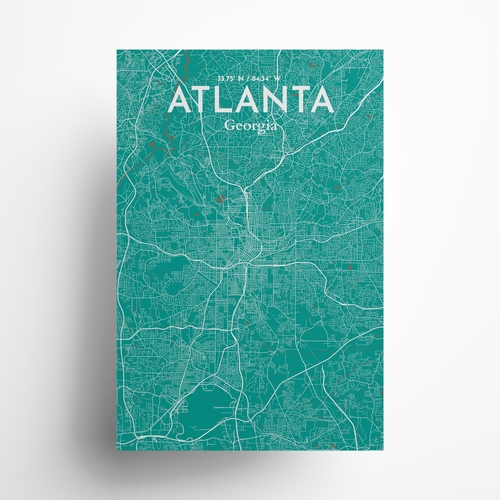 Atlanta City Map Poster