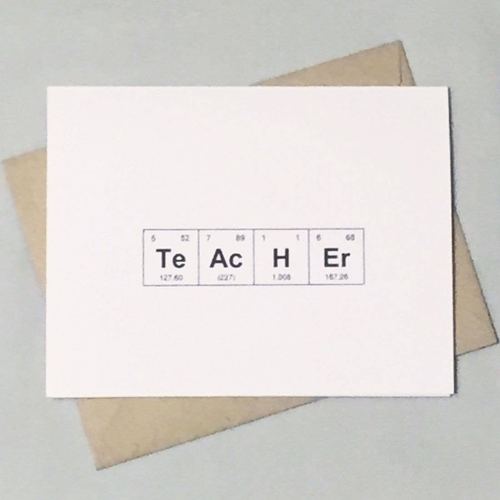 Teacher Sentimental Elements Card