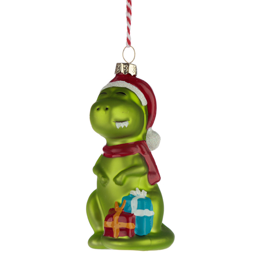 Glass Christmas Bauble - Dinosaur