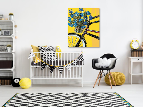 Paint by Numbers - BLUE FLOWERS ON A BICYCLE