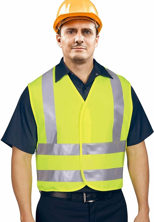 25 Pack High Visibility Safety Vests with Silver Reflective Stripes.