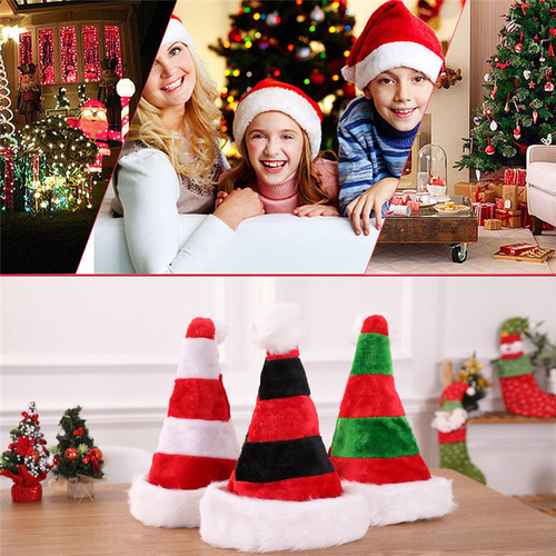 Brand New Christmas Striped Hats Womens Kids