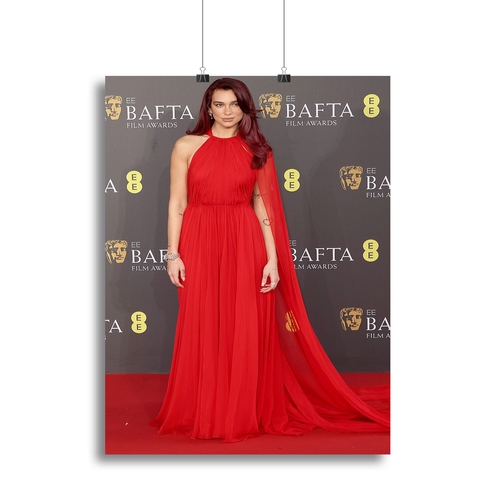 Dua Lipa at the Baftas Canvas Print or Poster