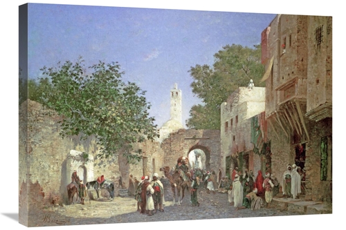 30 in. An Arab Street Scene Art Print - Honore Boze