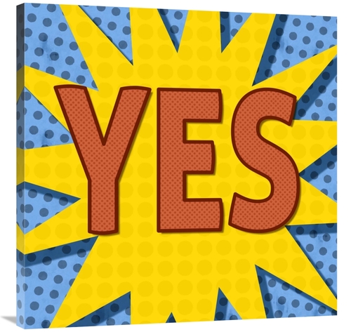 Global Gallery GCS-388387-3636-142 36 x 36 in. Word Power - Yes Art Pr