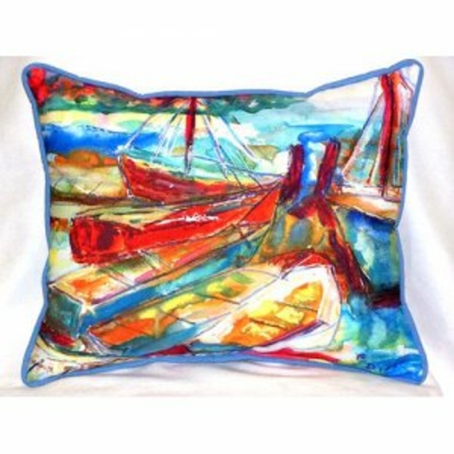 Betsy Drake ZP408 Betsys Marina Indoor & Outdoor Throw Pillow- 20 x 24