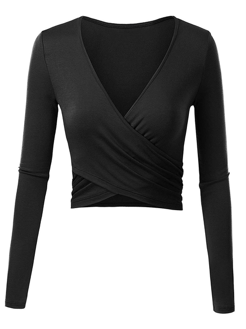  Women'S Deep V Neck Long Sleeve Unique Slim