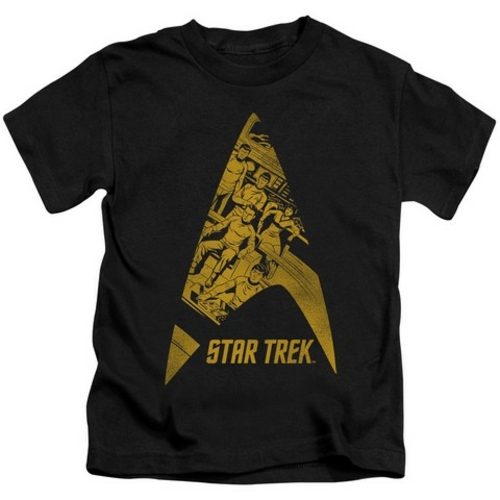 Trevco Star Trek-Delta Crew - Short Sleeve Juvenile 18-1 Tee - Black- 