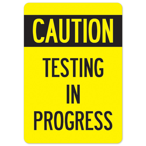 SignMission OS-NS-D-35--10PK25551 Covid-19 Notice Sign - Caution Testi