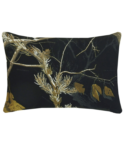 Realtree - AP Black - Rustic Camo Modern Oblong Filled Pillow