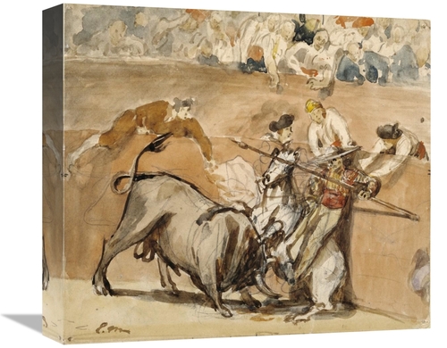 Global Gallery GCS-459651-16-142 16 in. Bullfight Art Print - Edouard 
