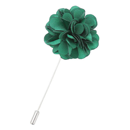 Plain Satin Lapel Pin - Emerald Green
