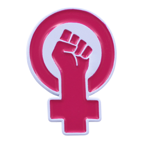 Women's Power Enamel Pin - Raised Feminist Fist Protest Pride Pin