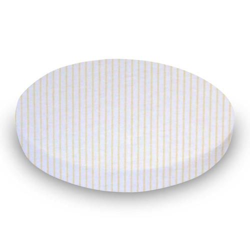 SheetWorld Fitted Round Crib Sheet - 100% Cotton Jersey - Yellow