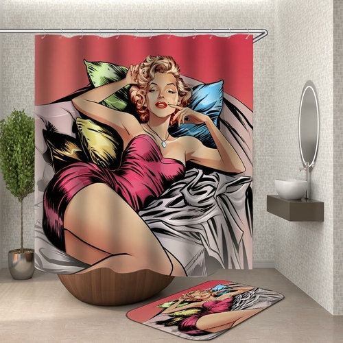 Marilyn Monroe Colorful Drawing Shower Curtain