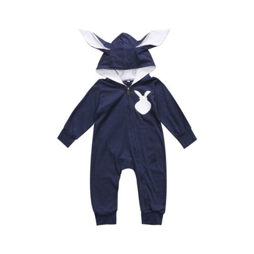 Newborn Baby Boys Girls 3D Ear Romper Long Sleeve