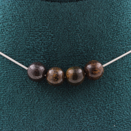 Bronzite 4 beads 8 mm necklace.