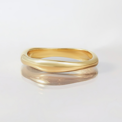 Twisted Wave Ring, Minimalist Ring For Women, Wavy Ring
