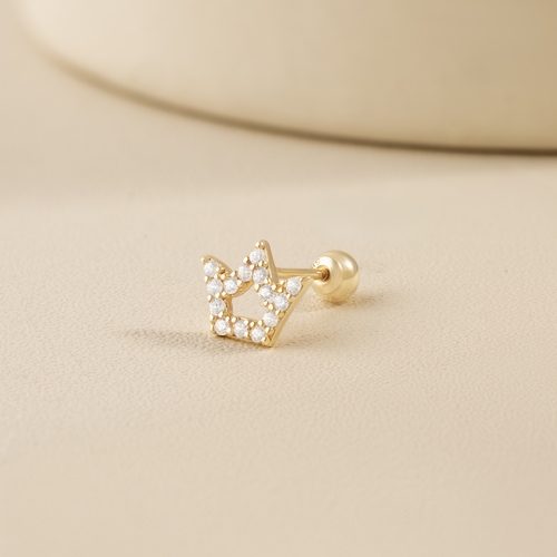 14K (58.5%) SOLID GOLD CROWNIE PIERCING