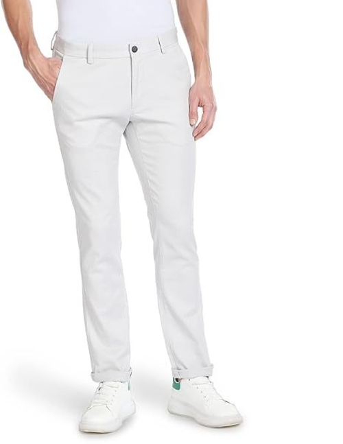 Men's Formal Slim Trouser (Size-32) (Color-WHITE)