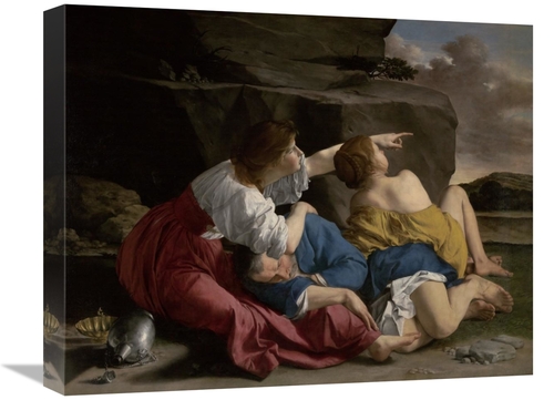 Global Gallery GCS-456818-1620-142 16 x 20 in. Lot & His Daughters Art