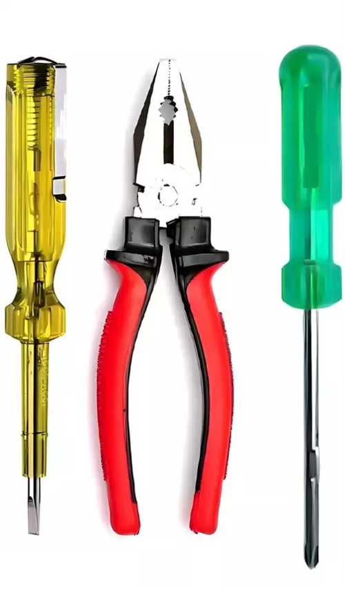 Electrician Combo Of 8"Inch Dc Plier , Line Tester And 2In1