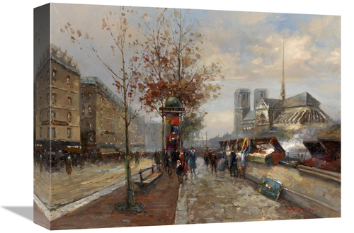 Global Gallery GCS-132417-1216-142 12 x 16 in. Parisian Outdoor Market