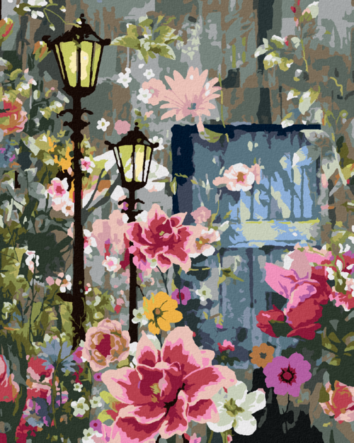 Paint by Numbers - SPRING FLOWERS ON THE STREET