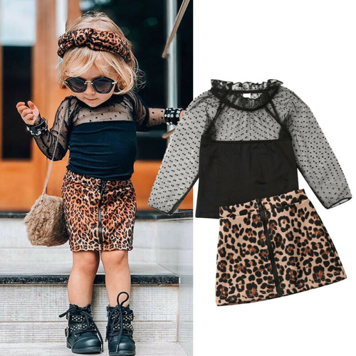 1 6Y Fashion Toddler Baby Girl Leopard Print