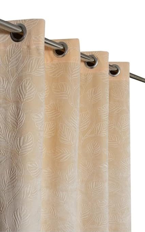 Velvet Curtains Emboz Panels for Home and Office DecorEyelet Grommet