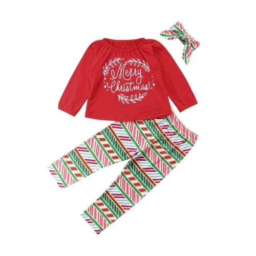 Newborn Kid Baby Girl Christmas Clothes Tops