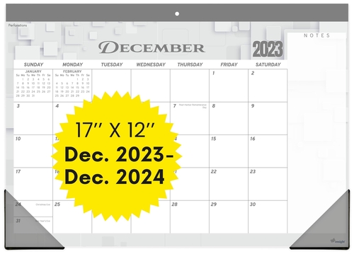 Desk Calendar 2024 17x12 Wall Calendar      Thick Paper & Notes