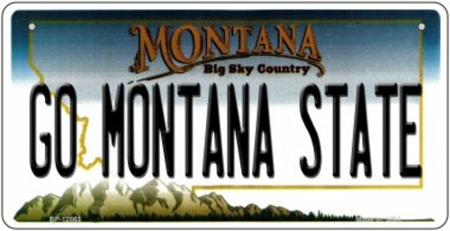 Smart Blonde BP-12865 3 x 6 in. Go Montana State Novelty Metal Bicycle