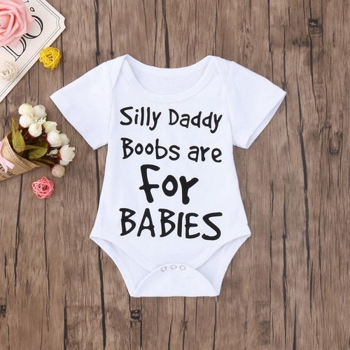 Cute Newborn Baby Boys Girls Bodysuits Letter