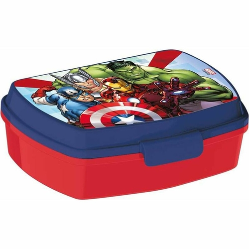 Sandwich Box The Avengers Infinity Blue Plastic Red (17 x 5.6 x 13.3