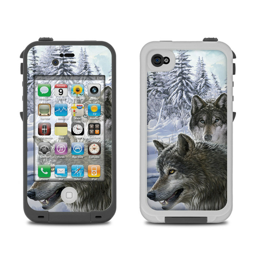 DecalGirl LCI4-SNWWLVS Lifeproof iPhone 4 Case Skin - Snow Wolves