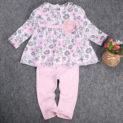 2016 Newest 12 18 24M Baby Girl Floral Peplum