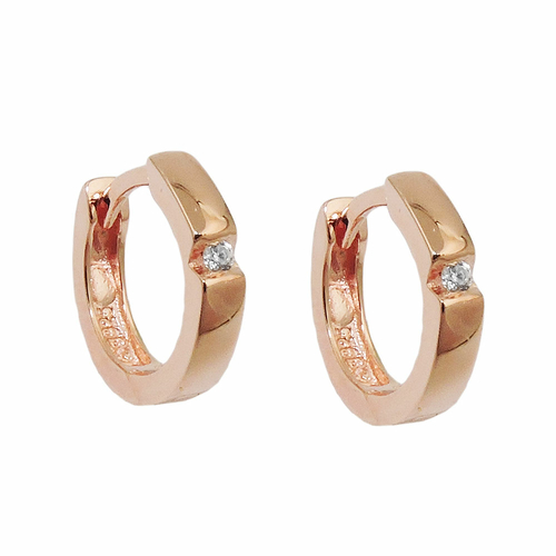 hoop earrings red-goldplated silver 925