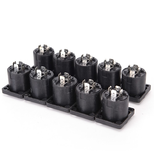 10 Pcs 4 Pin Speakon Female Jack Socket Connector