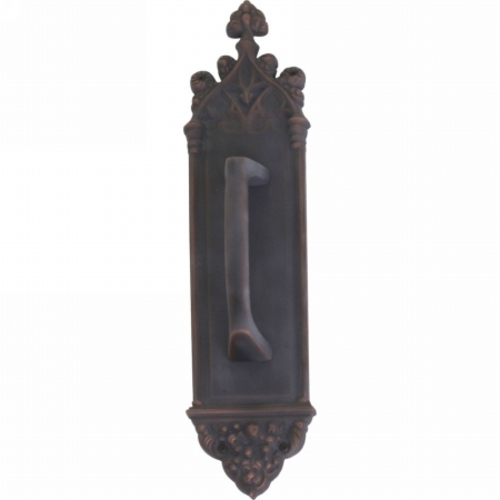 Brass Accents A04-P5601-MSS-613VB Gothic Pull Plate with Mission Pull&