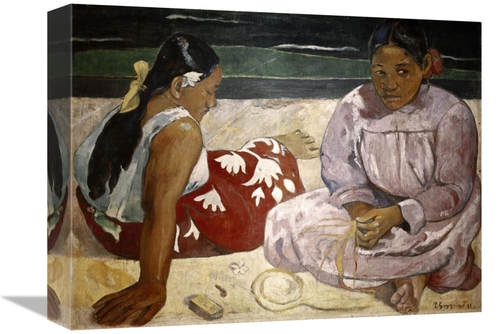 Global Gallery GCS-277657-16-142 16 in. Tahitian Women - On the Beach 